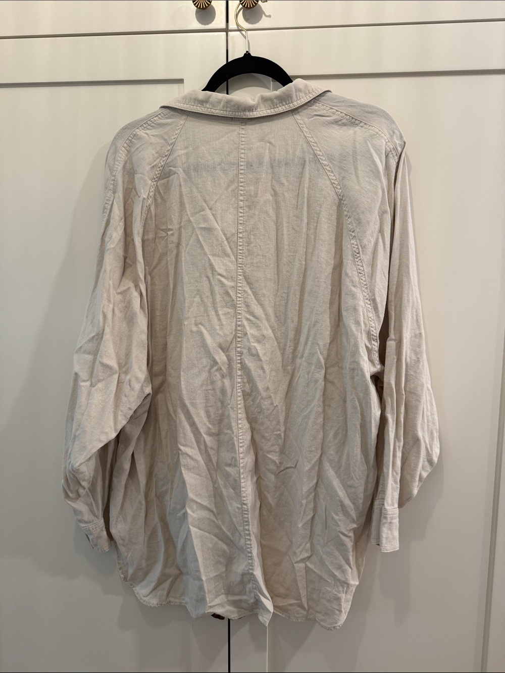 Wilfred Light Cream Relaxed Button-Down Shirt - Picture 3 of 3